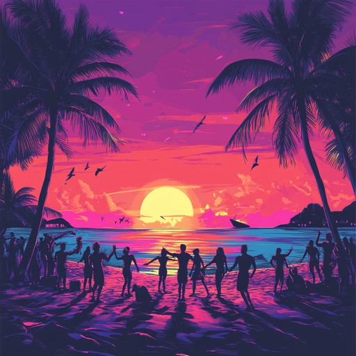 A nostalgic dance pop track that captures the essence of 1980s beach parties, featuring infectious synthesizer melodies and dynamic beats perfect for summer nights. The upbeat tempo and retro flair create a joyful and energetic atmosphere that will make listeners want to dance the night away.