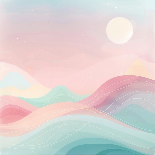 A soft guitar mingles with synths, creating a tranquil atmosphere that evokes floating through an endless cosmic sea, ideal for meditation and relaxation.