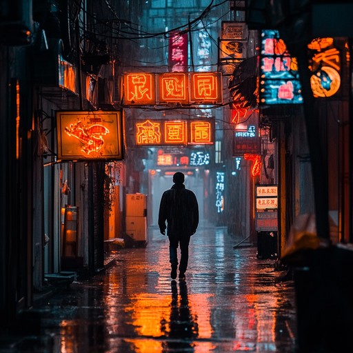 An instrumental rap piece with deep bass and haunting piano melodies that convey the emptiness of wandering alone through silent city streets. The music creates a reflective and melancholic atmosphere.