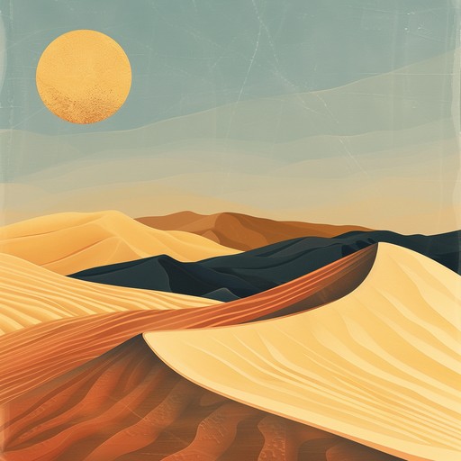 Instrumental piece that transports listeners to vast, sunlit deserts through the use of traditional middle eastern guitar melodies interwoven with ambient soundscapes and gentle percussion. The song brings out the serenity and timelessness of desert landscapes, making one feel as if they are walking amidst ancient sands.