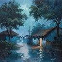 serene instrumental evoking monsoon morning's tranquil emotions