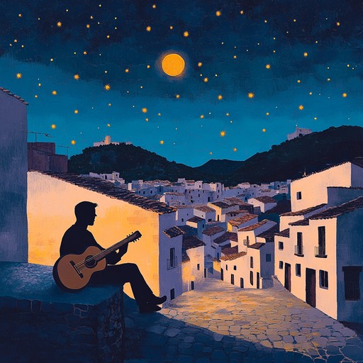 A soulful composition that embodies the spirit of a warm, enchanting night in southern spain. The melody intertwines with the gentle sounds of nature, creating a captivating soundscape. With each pluck of the strings, it evokes the nostalgia and romanticism of ancient tales carried by the wind, across the cobblestone streets and through the sprawling vineyards of andalusia.