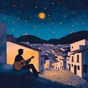 spanish guitar under starlit mediterranean skies