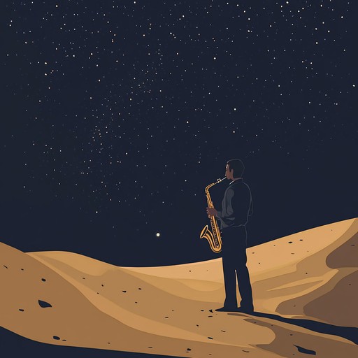 This composition features a haunting saxophone wrapped in mystical middle eastern grooves, delivering an exotic jazz experience perfect for those yearning for something beyond the ordinary. The track's deep, sensual rhythms and haunting melodies create a soundscape of longing in the desert night.