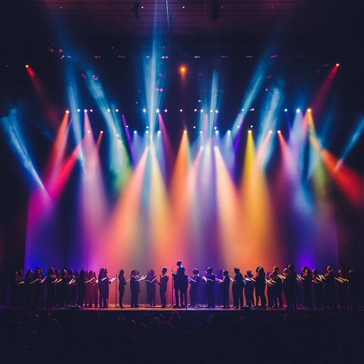 Imagine a contemporary gospel choir that blends traditional and modern elements, utilizing vocal harmonies to articulate a storyboard of faith and deliverance, carrying listeners through a profound narrative of spiritual awakening.