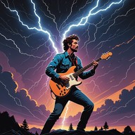 aggressive guitar solos and thundering drums.