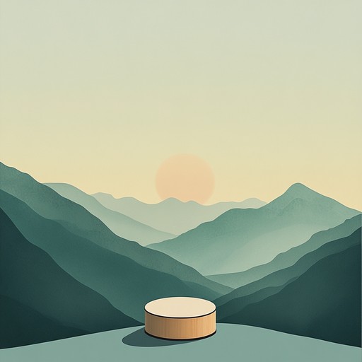 A single drum resonates, its sounds rippling through the wild, blending seamlessly with the whispering winds and distant wildlife calls in an ambient celebration of nature's rhythms.