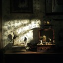eerie melodies floating through dark, forgotten nursery spaces