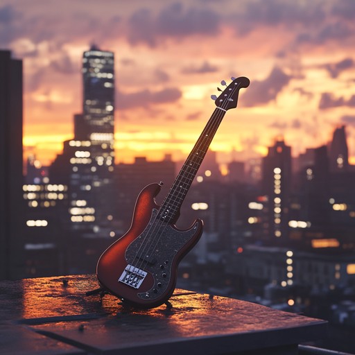 An instrumental track blending smooth funk grooves with mellow rock melodies, creating a chilled atmosphere perfect for relaxing. Features groovy basslines and silky guitar riffs evoking a serene sunset over the city.