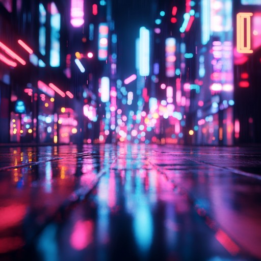 A dynamic instrumental pop track featuring edgy synthesizers, pulsating bass lines, and driving electronic beats that capture the essence of a nocturnal urban landscape where neon lights and shadows collide.