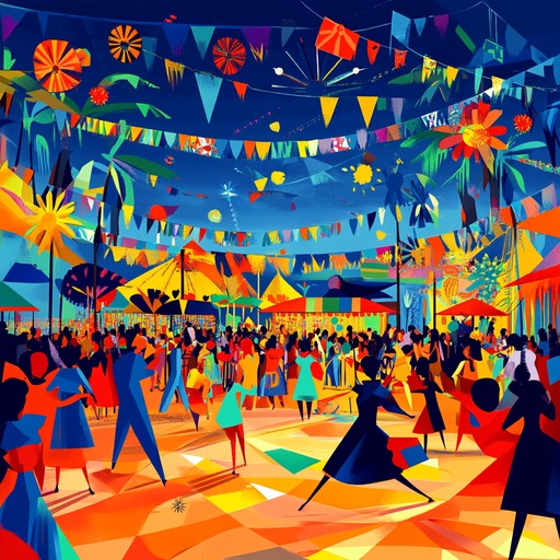 An energetic, playful instrumental that transports listeners to a joyous countryside carnival in brazil, featuring lively rhythms, dancing melodies, and the unmistakable twang of sertanejo. Bright and colorful, it evokes images of dancing in the streets, laughter, and celebration under the open sky.