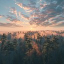 a breathtaking orchestral piece capturing the grandeur of a magical forest at dawn