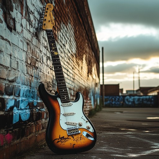 A soft instrumental track featuring electric guitar weaving contemplative tunes over subtle garage textures, capturing solitary reflection in the quiet city A soft instrumental track featuring electric guitar weaving contemplative tunes over subtle garage textures, capturing solitary reflection in the quiet city