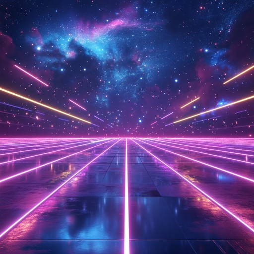Galactic tones and energetic rhythms intertwine, crafting an atmospheric dance track that uplifts and enchants. This hypnotic fusion of cosmic synths and pounding beats creates a blissful state of euphoria, ideal for an ethereal dance experience.