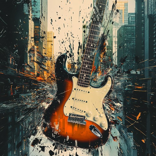 An energetic garage instrumental that channels rebellious energy through driving distorted guitars, raw basslines, and pounding drums, resonating with the essence of an uprising