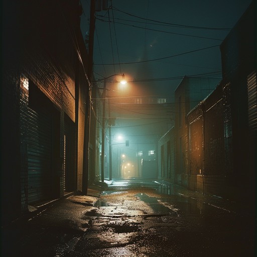 Experience a deep, brooding blues rock journey, rich in tension and suspense, as intricate electric guitar riffs guide you through a moonlit pursuit down a shadowy alley.