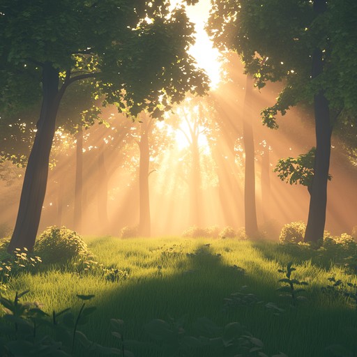A blissful instrumental piece weaving together diverse cultural sounds and styles, achieving a harmonious blend that transcends time. The harp's gentle plucking adds a magical touch, enhanced by soothing ambient backgrounds.