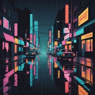 dreamy synthesizers echo in twilight cityscapes