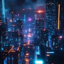 synthwave track evoking dominance in high tech future.