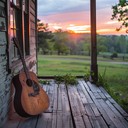 guitar strings echo calm, reminiscent of simple, peaceful moments