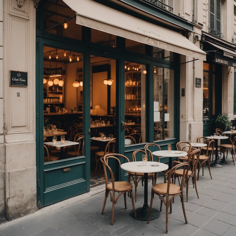 An evocative composition reminiscent of early 20th century parisian cabarets, offering sweeping melodious lines and a warm layer of sound that evokes feelings of nostalgia and romance. The musical piece transports listeners to a quaint café terrace overlooking the montmartre at sunset. Accordion plays the lead, weaving through tales of past love and timeless moments.