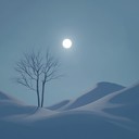 echoing flute melody under starlit winter sky