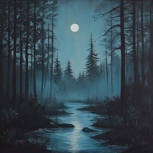 In a deeply wooded area untouched by modern chaos, the music captures the essence of nature's breath and spirit, echoing through a fantastical lens. Each note plays into the serene beauty and profound silence of this ancient landscape.