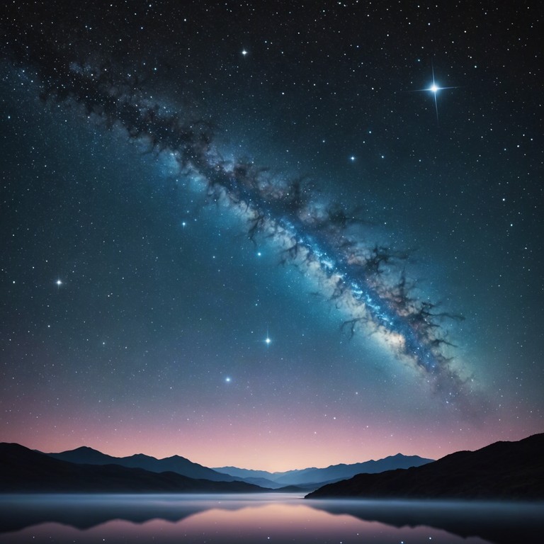Similar to whispers of the nebula, this composition involves you experiencing the serene beauty of the cosmos, echoing through the gentle hum and eerie vibrato of the theremin. Visualize traversing through stardust and cosmic winds, bathed in a ghostly, radiant light, feeling utterly at peace with the universe. Similar to whispers of the nebula, this composition involves you experiencing the serene beauty of the cosmos, echoing through the gentle hum and eerie vibrato of the theremin. Visualize traversing through stardust and cosmic winds, bathed in a ghostly, radiant light, feeling utterly at peace with the universe.