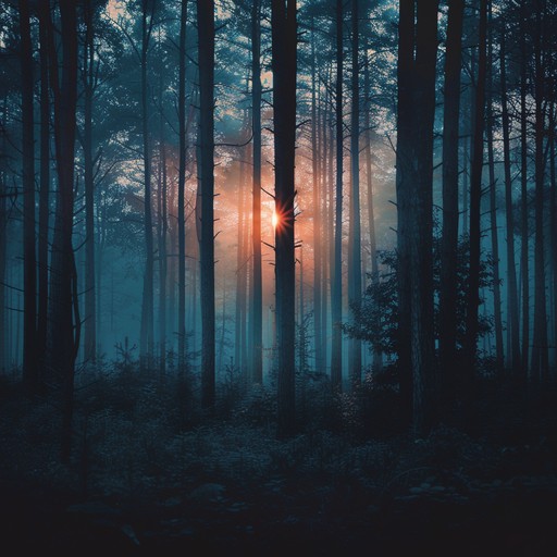 This composition should evoke the serene yet mysterious atmosphere of a mythical forest waking up at sunrise. Gentle light filters through ancient trees, casting soft shadows that dance to the tune of the mystical surroundings. The instrumental should blend natural sounds with ethereal music, creating a soundscape that feels magical and otherworldly.