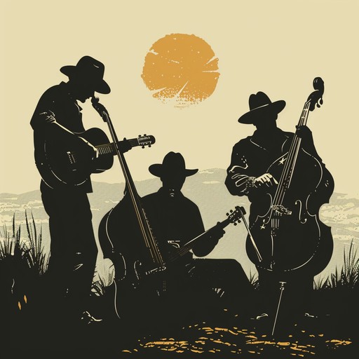 This energetic bluegrass hoedown features fast-paced fiddle, banjo, and mandolin playing intricate melodies and solos over a steady acoustic guitar and upright bass rhythm section. The song has a joyful, toe-tapping vibe perfect for square dancing or a lively gathering with friends and family.