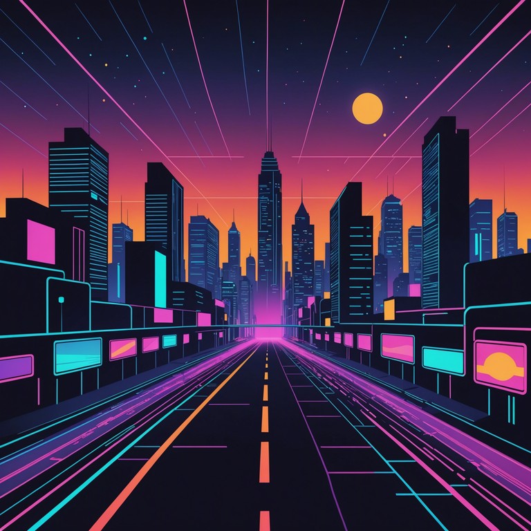 An alternate version which enhances the vibrancy of the neon tones against a deeper, slower hypnotic backdrop, perfect for night time musings or creative endeavors.