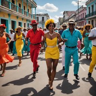 modern afro cuban dance celebration.