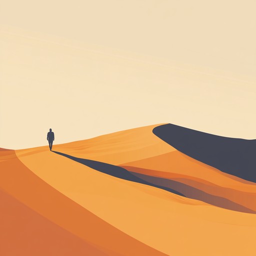 A gritty instrumental blending middle eastern rhythms with aggressive tones, depicting a relentless trek across unforgiving sands.