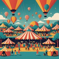 playful, rhythmic swing of carnival joy