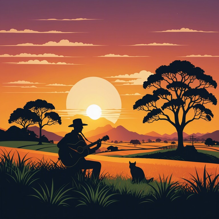 This track combines the rustic charm of traditional sertanejo with entrancing, hypnotic rhythms to evoke a journey through serene landscapes. The calming yet captivating acoustic guitar strums create a deep connection with the rural heart of brazil, inviting listeners into a trance like state as they experience the musical embodiment of a sunlit, dusty countryside.