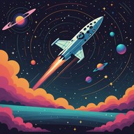 high energy, progressive rock instrumental featuring synthesizer.