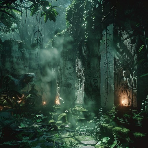 Ethereal tribal beats and ambient soundscapes converge to create an ancient, anxiety ridden environment, making listeners feel immersed in the tension of a haunted jungle ritual. Ethereal tribal beats and ambient soundscapes converge to create an ancient, anxiety ridden environment, making listeners feel immersed in the tension of a haunted jungle ritual.