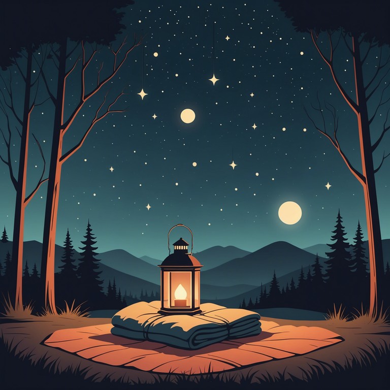 An intimate composition evoking the tranquility of gazing at the stars while wrapped in blankets, with gentle electric piano melodies that encourage a deep, introspective mood.