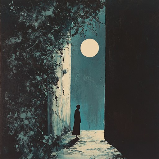 An instrumental trip hop track featuring sparse beats, eerie theremin melodies, and atmospheric textures that create a haunting and unnerving mood, perfect for scenes depicting suspense or mystery.