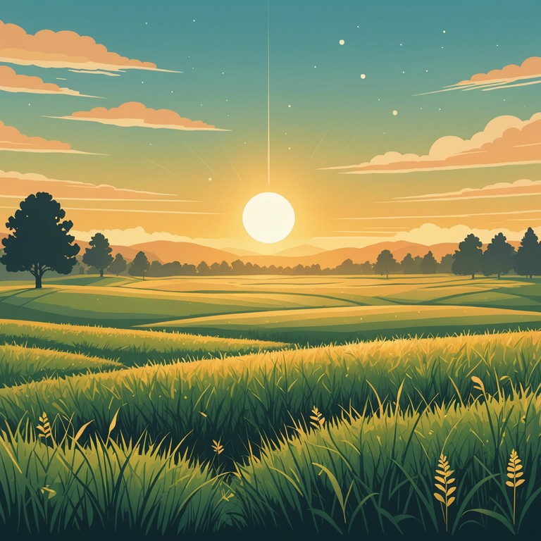 This track embodies the tranquil essence of a sunlit meadow at dawn, with soft melodies that mirror the quiet footsteps of deer through dewy grass. An acoustic guitar leads the gentle arrangement, capturing the peaceful yet lively spirit of nature awakening. This song is a heartfelt tribute to the countryside, inviting listeners to a peaceful retreat from the hurried modern world.