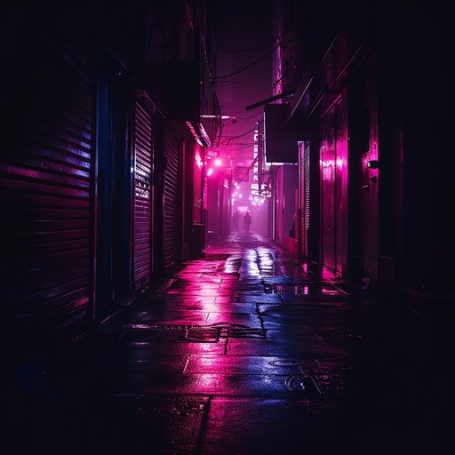 Craft a suspenseful track that harks back to the retro neon glow of the '80s. Utilizing eerie synthesizer melodies paired with slow, pulsating drums, this piece aims to build tension and intrigue, reminiscent of classic suspense films and video games from the era.