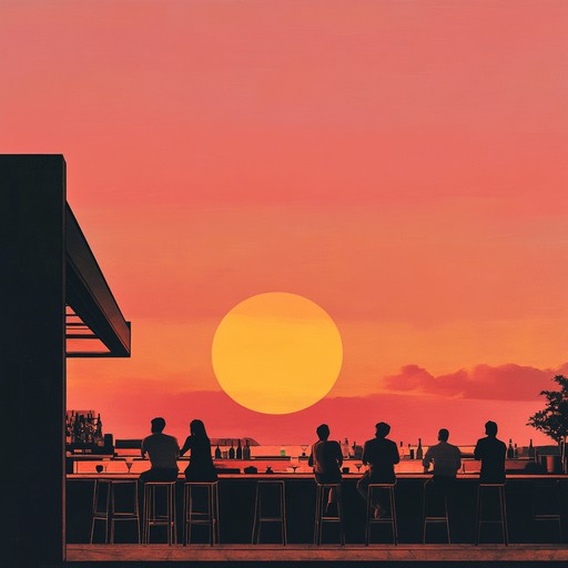 This instrumental piece paints a vivid picture of an energizing summer evening on a rooftop bar, complete with clinking glasses, laughter, and the golden hues of sunset. With a blend of lounge beats and invigorating melodies, it creates an atmosphere of celebration and joy.