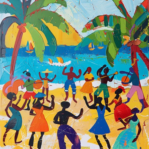 A festive track featuring lively salsa rhythms and vibrant brass lines, capturing the infectious energy of a tropical dance floor. The upbeat tempo and intricate percussion create an atmosphere of joy and celebration, transporting listeners to a vibrant caribbean party.