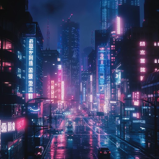 A blend of gritty textures and soothing melodies, this chillwave track captures the essence of a neon lit urban landscape at night. The soundscape is marked by layered synths, subtle beats, and a touch of lo fi noise, evoking a sense of nostalgia and quiet contemplation amidst city life. The track builds gradually, offering a reflective journey through shimmering pads and understated rhythms.