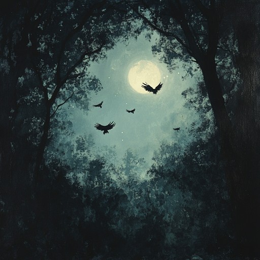 Fast paced dark folk tune, filled with rhythmic drumming and haunting melodies, brings an enigmatic energy reminiscent of midnight rituals under moonlit forests