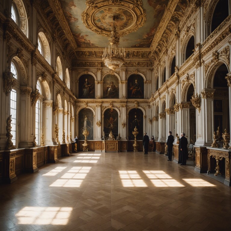 This track comprises a harmonious blend of authentic baroque style compositions, invoking the grandeur and lively atmosphere of the sunlit courts of versailles. Featuring intricate harpsichord melodies that dance playfully among light, rhythmic bass lines, the piece captures the essence of a festive gathering among european nobility of the early 18th century.