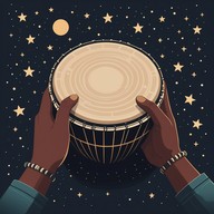 powerful drum rhythms embracing the desert's mystery