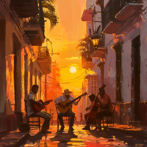 A heartwarming salsa track reminiscent of havana's vibrant evenings, with percussive beats, warm melodies, and a dynamic flow that fills the air with joy.