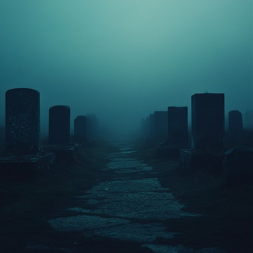 A chilling atmosphere is created through a blend of eerie soundscapes and melancholic melodies. The track starts with a haunting piano intro, layered with ghostly reverb effects. Sparse string arrangements weave in, creating a desolate sonic landscape. Subtle, distant whispers and wind sounds add to the spine chilling aura, making it a perfect piece for a somber yet unsettling experience.