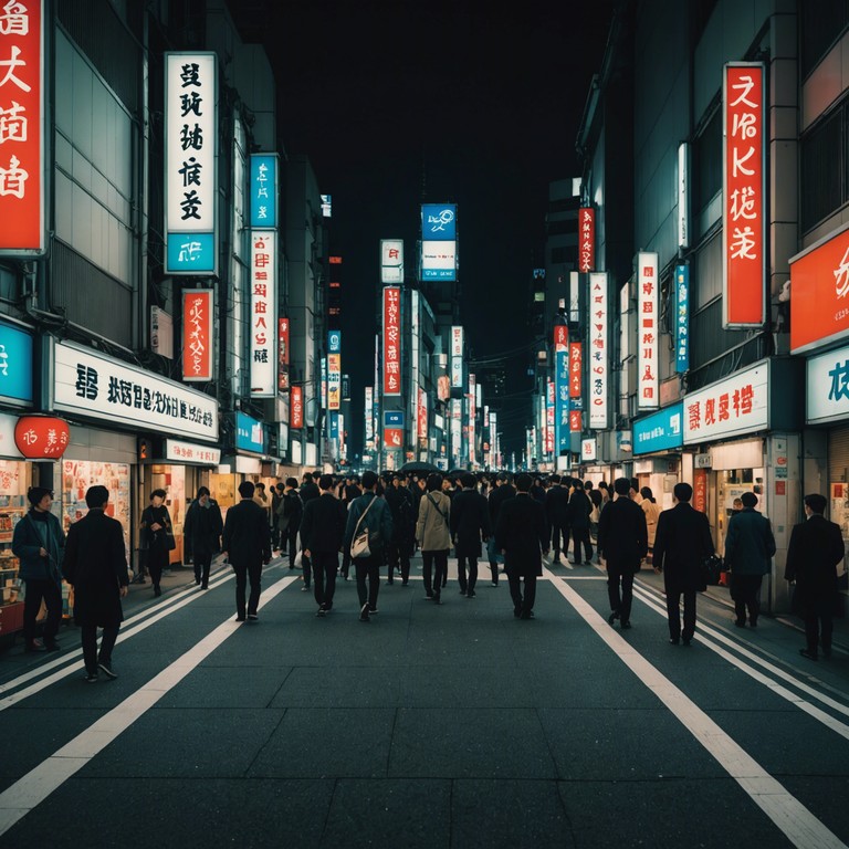 A euphoric j pop track inspired by tokyo's vibrant nightlife, featuring an infectious, upbeat melody perfect for a night out in the city. The music captures the essence of youth and energy, with shimmering synths that mimic the city's glowing neon lights, creating a soundscape that's as lively as tokyo itself.